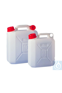 6Articles like: Jerrycan 5 litre, HDPE, L x W x H = 120 x 225 x 280 mm, mouth = 44 mm...